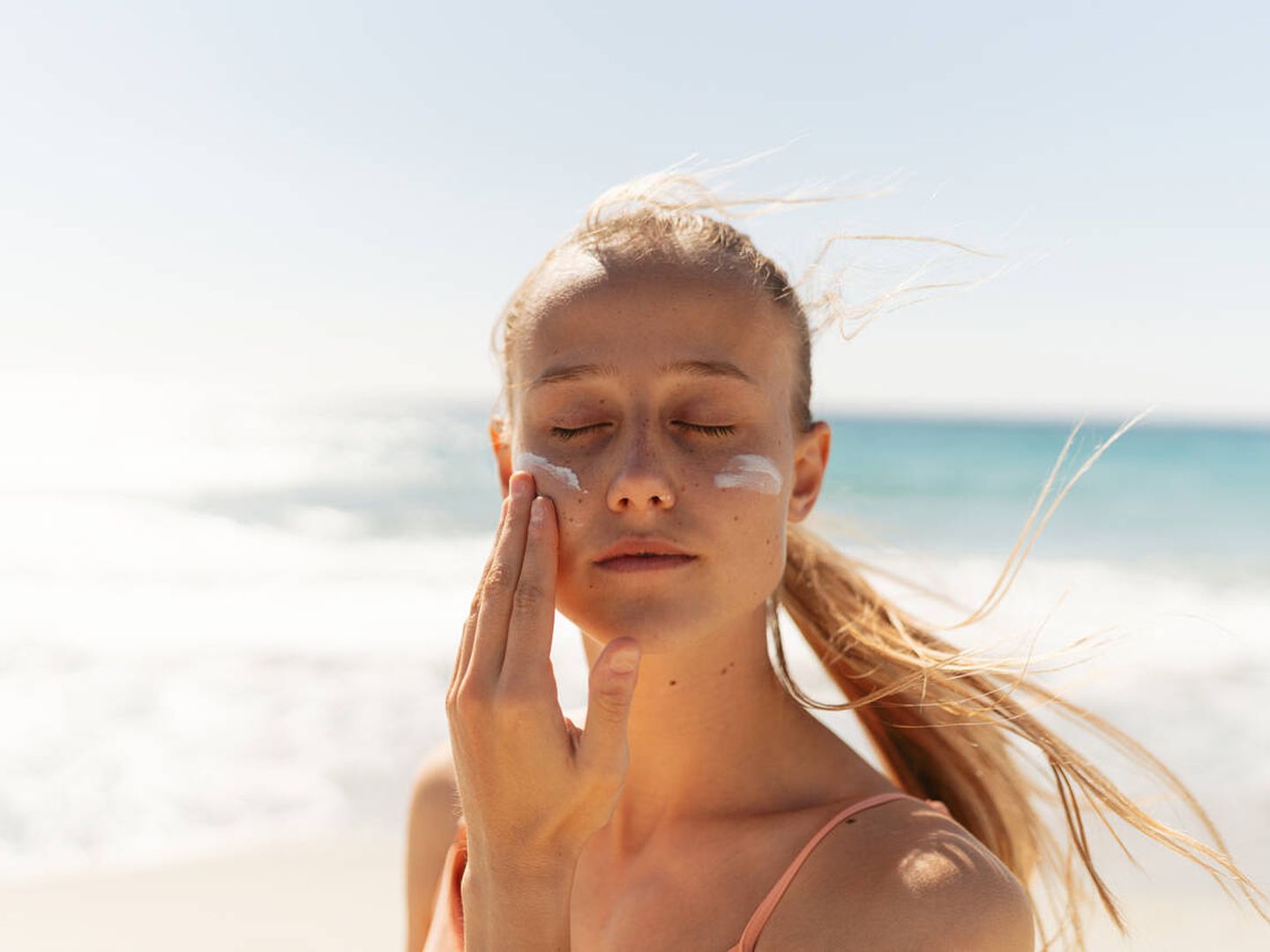 Mujer expuesta al sol